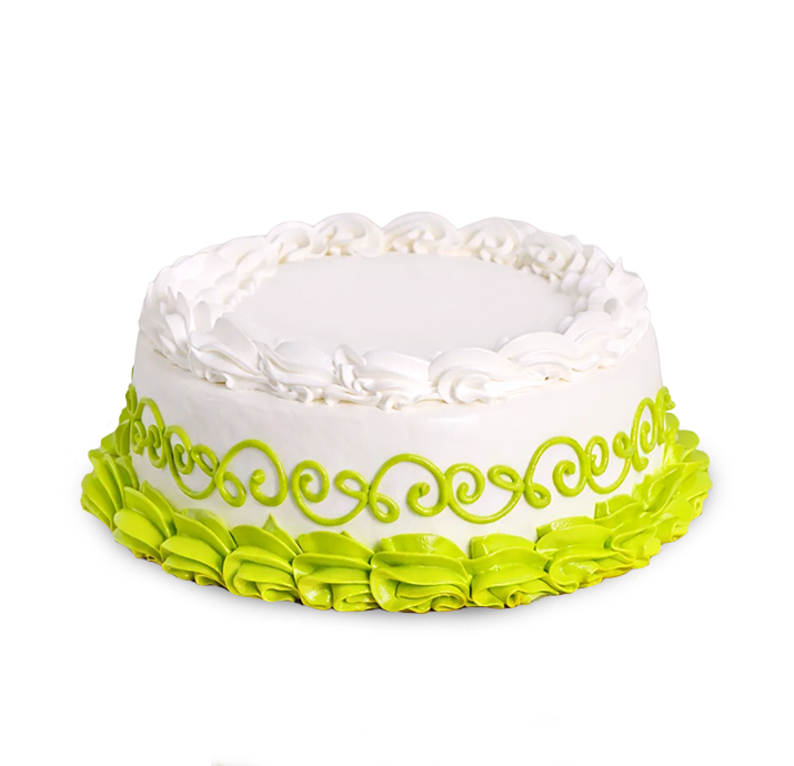 Cake vainilla tradicional verde 7"