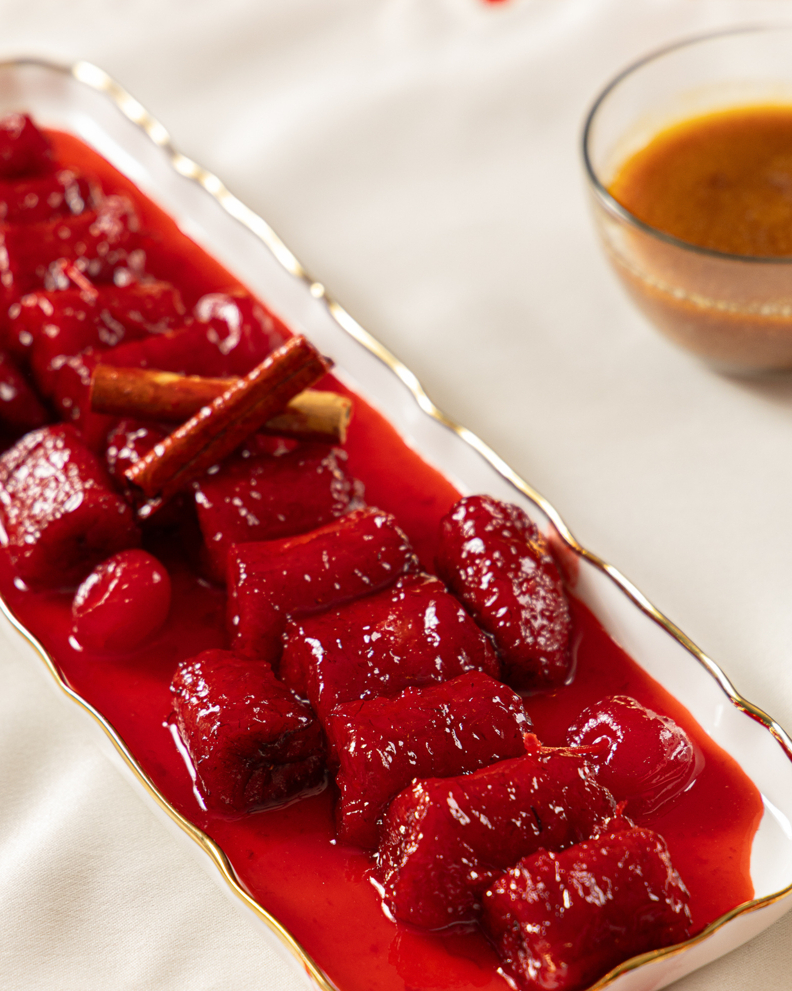 Bandeja de plátanos en tentación