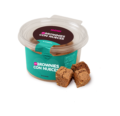 Mini brownies con nueces (12 Unidades)